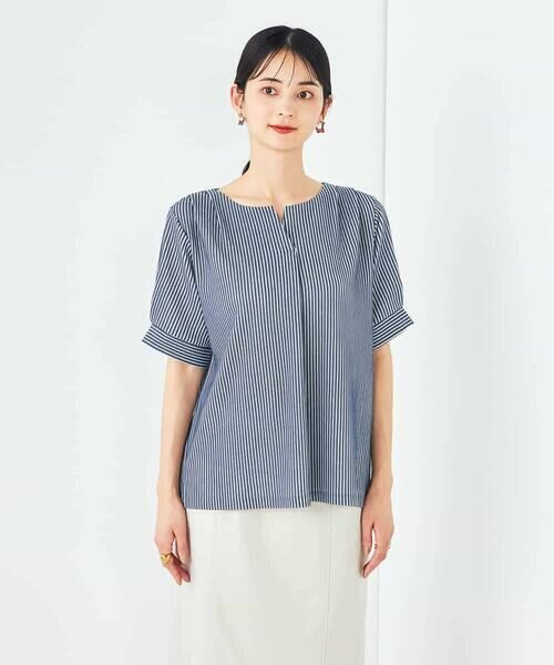 a.v.v / アー・ヴェ・ヴェ カットソー | ストライプジャガードスリットネックトップス | 詳細21