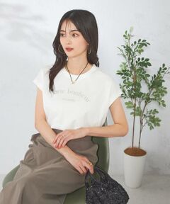 a.v.v / アー・ヴェ・ヴェ カットソー | 【コットン100%】フレンチスリーブロゴTシャツ