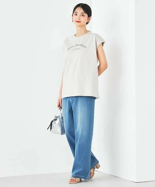 a.v.v / アー・ヴェ・ヴェ カットソー | 【コットン100%】フレンチスリーブロゴTシャツ | 詳細12