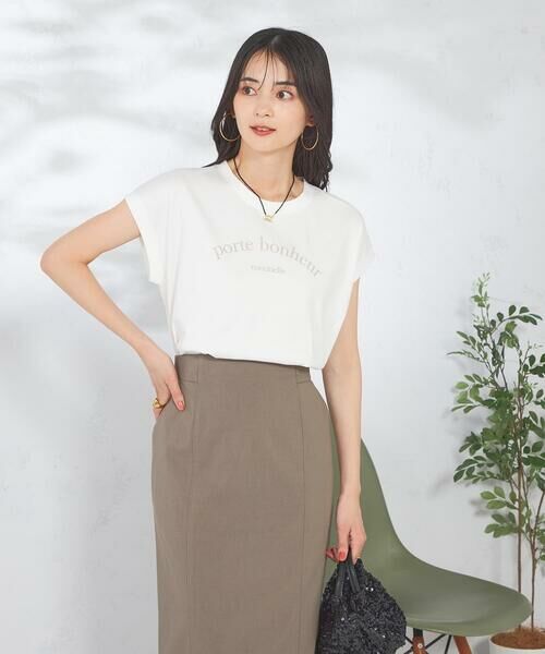 a.v.v / アー・ヴェ・ヴェ カットソー | 【コットン100%】フレンチスリーブロゴTシャツ | 詳細28