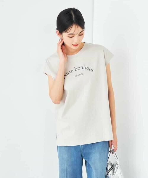 a.v.v / アー・ヴェ・ヴェ カットソー | 【コットン100%】フレンチスリーブロゴTシャツ | 詳細7