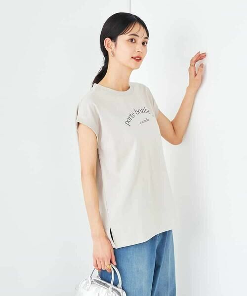 a.v.v / アー・ヴェ・ヴェ カットソー | 【コットン100%】フレンチスリーブロゴTシャツ | 詳細9