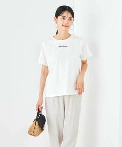 a.v.v / アー・ヴェ・ヴェ カットソー | 【コットン100%】コンパクト刺繍ロゴTシャツ