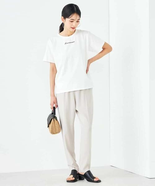 a.v.v / アー・ヴェ・ヴェ カットソー | 【コットン100%】コンパクト刺繍ロゴTシャツ | 詳細11