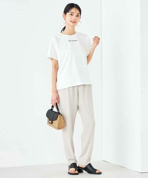 a.v.v / アー・ヴェ・ヴェ カットソー | 【コットン100%】コンパクト刺繍ロゴTシャツ | 詳細12