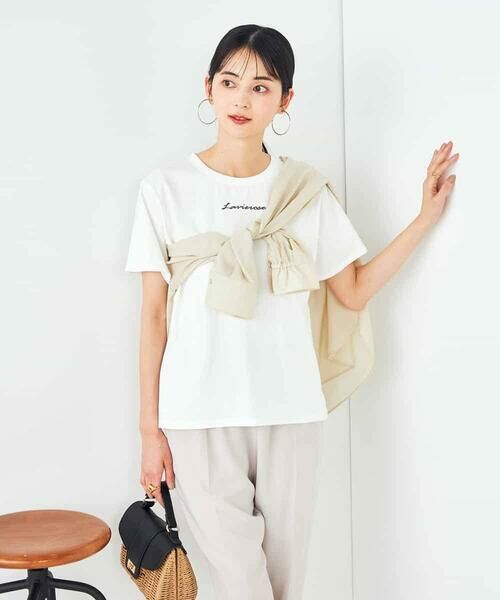 a.v.v / アー・ヴェ・ヴェ カットソー | 【コットン100%】コンパクト刺繍ロゴTシャツ | 詳細14