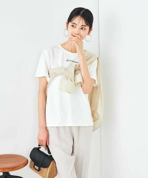 a.v.v / アー・ヴェ・ヴェ カットソー | 【コットン100%】コンパクト刺繍ロゴTシャツ | 詳細15