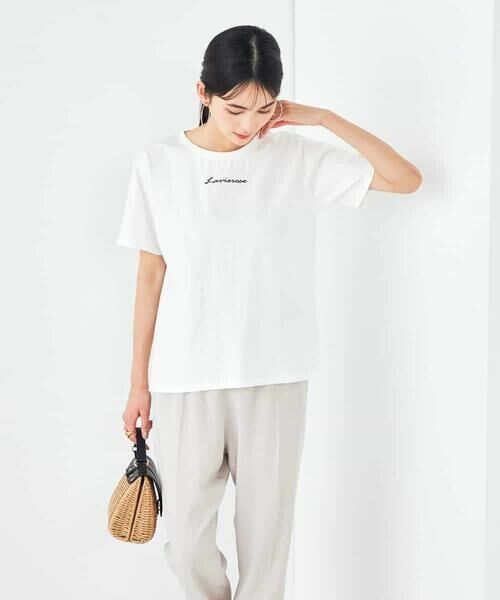 a.v.v / アー・ヴェ・ヴェ カットソー | 【コットン100%】コンパクト刺繍ロゴTシャツ | 詳細8