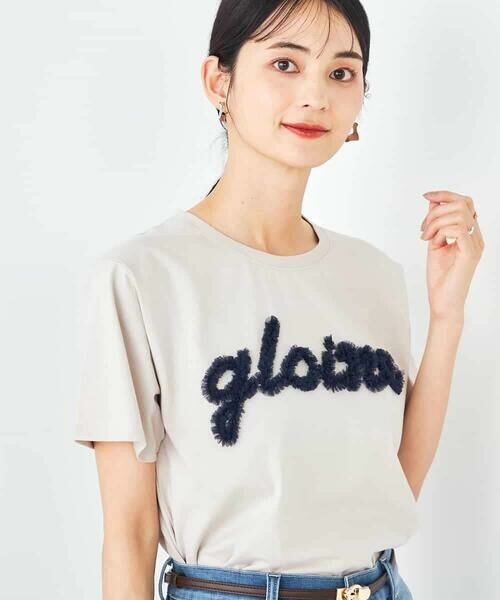 a.v.v / アー・ヴェ・ヴェ カットソー | 【コットン100%】チュールロゴ刺繍Tシャツ | 詳細1