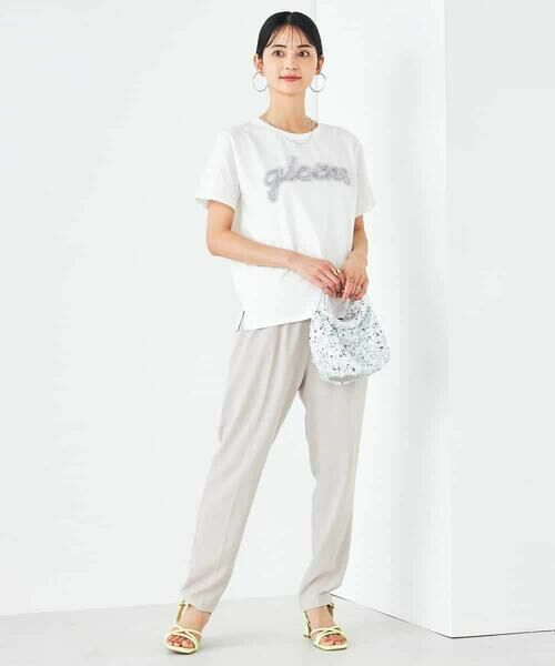 a.v.v / アー・ヴェ・ヴェ カットソー | 【コットン100%】チュールロゴ刺繍Tシャツ | 詳細11