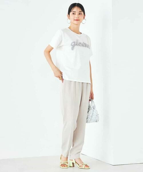 a.v.v / アー・ヴェ・ヴェ カットソー | 【コットン100%】チュールロゴ刺繍Tシャツ | 詳細13