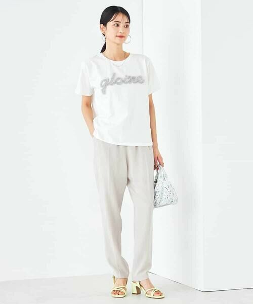 a.v.v / アー・ヴェ・ヴェ カットソー | 【コットン100%】チュールロゴ刺繍Tシャツ | 詳細14