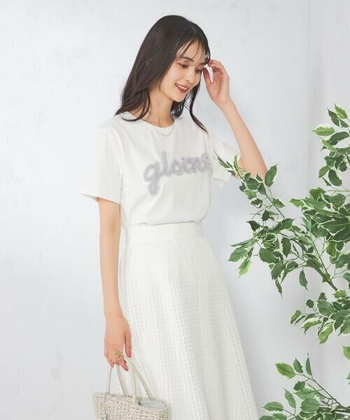 a.v.v / アー・ヴェ・ヴェ カットソー | 【コットン100%】チュールロゴ刺繍Tシャツ | 詳細16