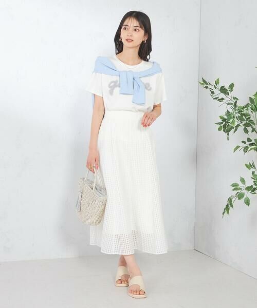 a.v.v / アー・ヴェ・ヴェ カットソー | 【コットン100%】チュールロゴ刺繍Tシャツ | 詳細19