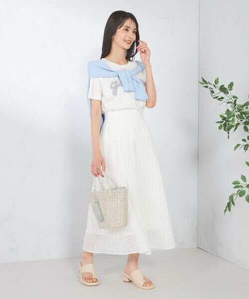 a.v.v / アー・ヴェ・ヴェ カットソー | 【コットン100%】チュールロゴ刺繍Tシャツ | 詳細20