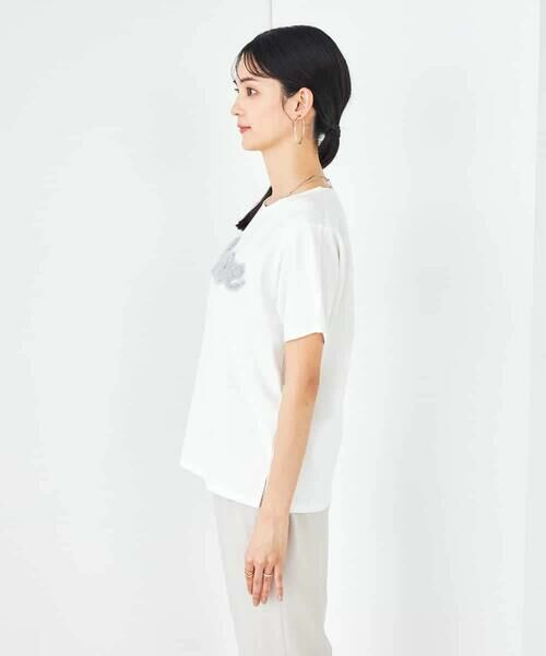 a.v.v / アー・ヴェ・ヴェ カットソー | 【コットン100%】チュールロゴ刺繍Tシャツ | 詳細24