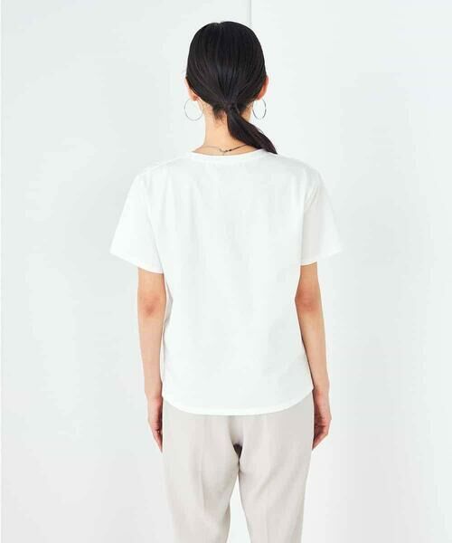 a.v.v / アー・ヴェ・ヴェ カットソー | 【コットン100%】チュールロゴ刺繍Tシャツ | 詳細25