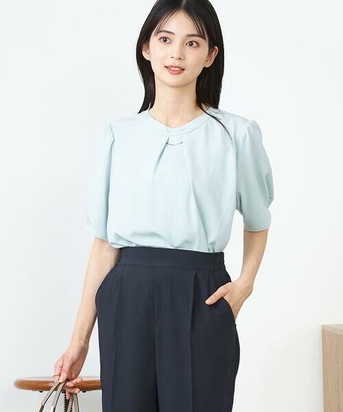 a.v.v / アー・ヴェ・ヴェ シャツ・ブラウス | チャーム付きボウタイブラウス(グリーン)