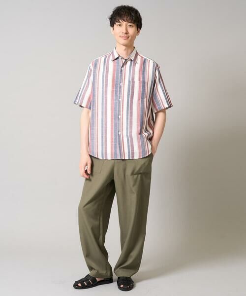 a.v.v / アー・ヴェ・ヴェ シャツ・ブラウス | 【洗濯機で洗える】マルチストライプワイドシルエットシャツ | 詳細1