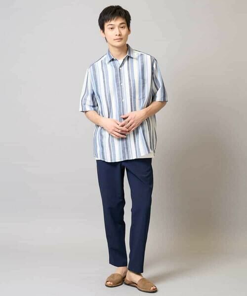 a.v.v / アー・ヴェ・ヴェ シャツ・ブラウス | 【洗濯機で洗える】マルチストライプワイドシルエットシャツ | 詳細10