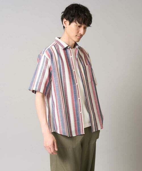 a.v.v / アー・ヴェ・ヴェ シャツ・ブラウス | 【洗濯機で洗える】マルチストライプワイドシルエットシャツ | 詳細12