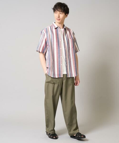 a.v.v / アー・ヴェ・ヴェ シャツ・ブラウス | 【洗濯機で洗える】マルチストライプワイドシルエットシャツ | 詳細4