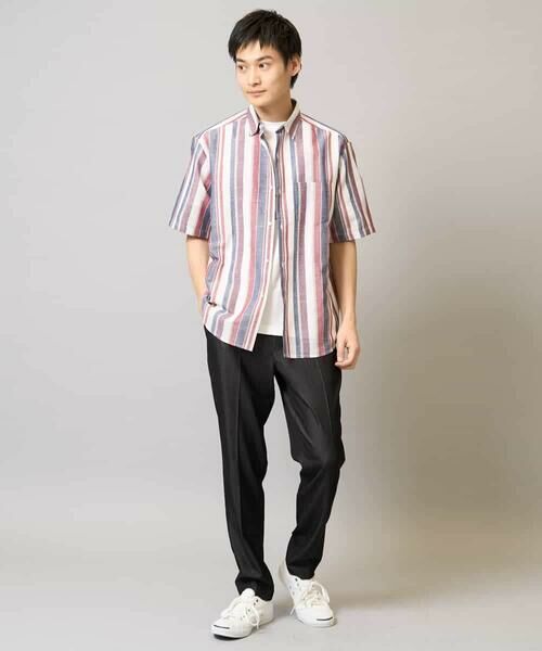 a.v.v / アー・ヴェ・ヴェ シャツ・ブラウス | 【洗濯機で洗える】マルチストライプワイドシルエットシャツ | 詳細5