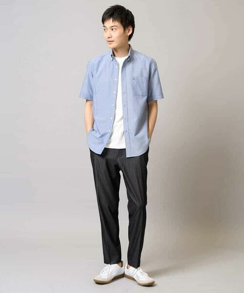 a.v.v / アー・ヴェ・ヴェ シャツ・ブラウス | 【接触冷感/イージーケア】オックス ワンポイント刺繍半袖シャツ【速乾/毛玉になりにくい】 | 詳細7