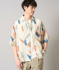 a.v.v / アー・ヴェ・ヴェ シャツ・ブラウス | 【イージーケア/速乾/接触冷感】ドビーペインタープリントオープンカラーシャツ