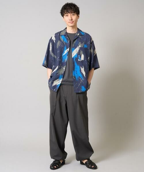 a.v.v / アー・ヴェ・ヴェ シャツ・ブラウス | 【イージーケア/速乾/接触冷感】ドビーペインタープリントオープンカラーシャツ | 詳細1