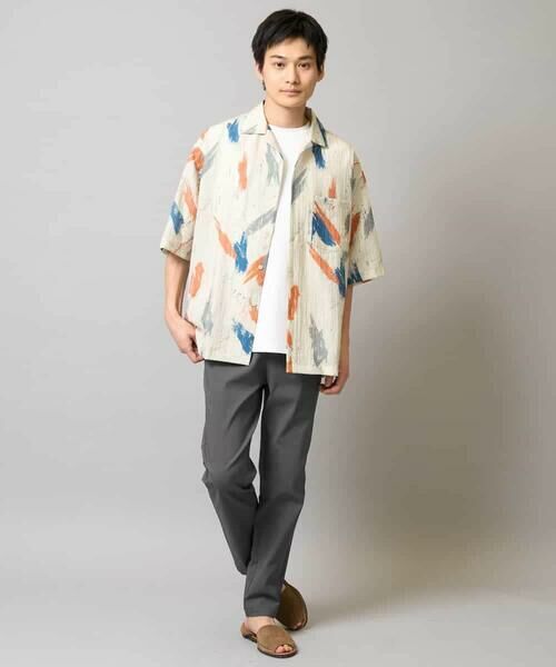 a.v.v / アー・ヴェ・ヴェ シャツ・ブラウス | 【イージーケア/速乾/接触冷感】ドビーペインタープリントオープンカラーシャツ | 詳細10