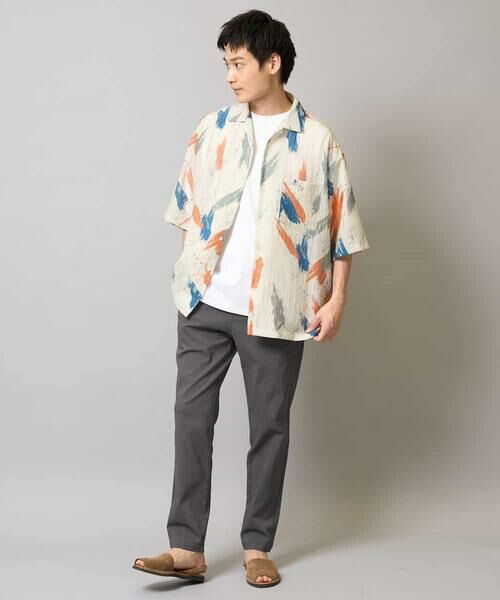 a.v.v / アー・ヴェ・ヴェ シャツ・ブラウス | 【イージーケア/速乾/接触冷感】ドビーペインタープリントオープンカラーシャツ | 詳細12