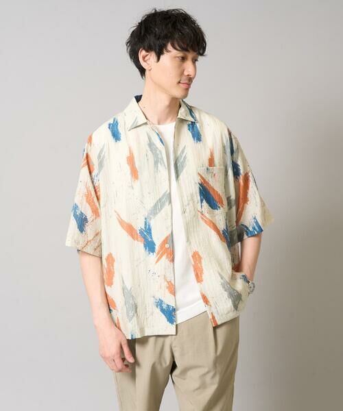 a.v.v / アー・ヴェ・ヴェ シャツ・ブラウス | 【イージーケア/速乾/接触冷感】ドビーペインタープリントオープンカラーシャツ | 詳細13