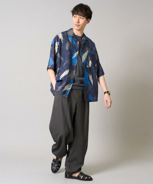 a.v.v / アー・ヴェ・ヴェ シャツ・ブラウス | 【イージーケア/速乾/接触冷感】ドビーペインタープリントオープンカラーシャツ | 詳細2