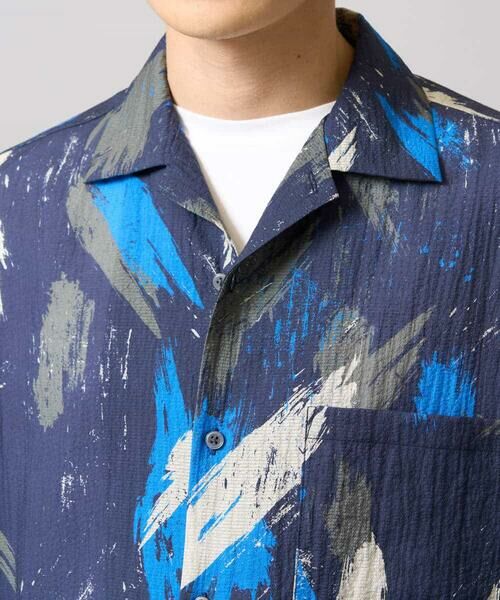 a.v.v / アー・ヴェ・ヴェ シャツ・ブラウス | 【イージーケア/速乾/接触冷感】ドビーペインタープリントオープンカラーシャツ | 詳細21