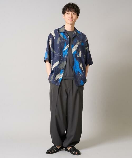 a.v.v / アー・ヴェ・ヴェ シャツ・ブラウス | 【イージーケア/速乾/接触冷感】ドビーペインタープリントオープンカラーシャツ | 詳細3