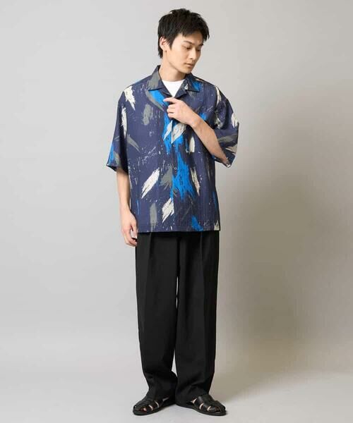 a.v.v / アー・ヴェ・ヴェ シャツ・ブラウス | 【イージーケア/速乾/接触冷感】ドビーペインタープリントオープンカラーシャツ | 詳細6