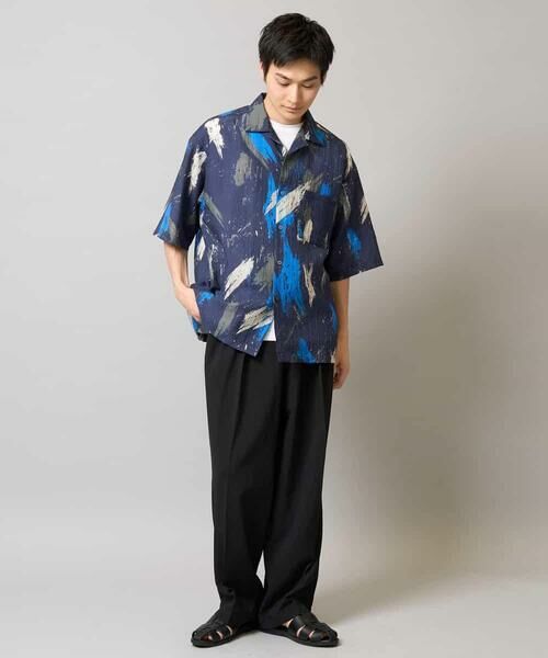 a.v.v / アー・ヴェ・ヴェ シャツ・ブラウス | 【イージーケア/速乾/接触冷感】ドビーペインタープリントオープンカラーシャツ | 詳細7