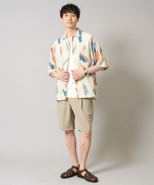 a.v.v / アー・ヴェ・ヴェ シャツ・ブラウス | 【イージーケア/速乾/接触冷感】ドビーペインタープリントオープンカラーシャツ | 詳細9