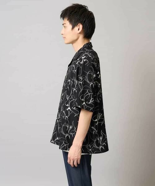 a.v.v / アー・ヴェ・ヴェ シャツ・ブラウス | 【イージーケア/速乾/接触冷感】線画プリント五分袖オープンカラーシャツ | 詳細22