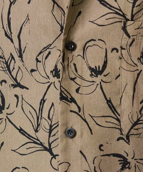 a.v.v / アー・ヴェ・ヴェ シャツ・ブラウス | 【イージーケア/速乾/接触冷感】線画プリント五分袖オープンカラーシャツ | 詳細6