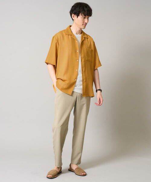 a.v.v / アー・ヴェ・ヴェ シャツ・ブラウス | 【接触冷感】カラミストライプ五分袖オープンカラーシャツ | 詳細8