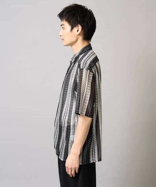 a.v.v / アー・ヴェ・ヴェ シャツ・ブラウス | 【洗える】ランダムストライプ五分袖オープンカラーシャツ | 詳細20