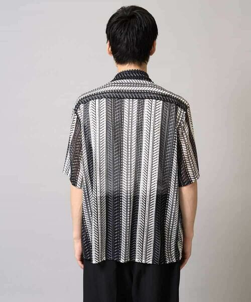 a.v.v / アー・ヴェ・ヴェ シャツ・ブラウス | 【洗える】ランダムストライプ五分袖オープンカラーシャツ | 詳細21