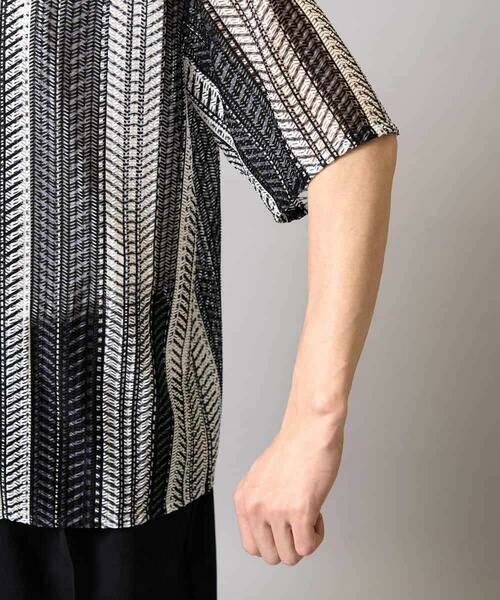 a.v.v / アー・ヴェ・ヴェ シャツ・ブラウス | 【洗える】ランダムストライプ五分袖オープンカラーシャツ | 詳細23