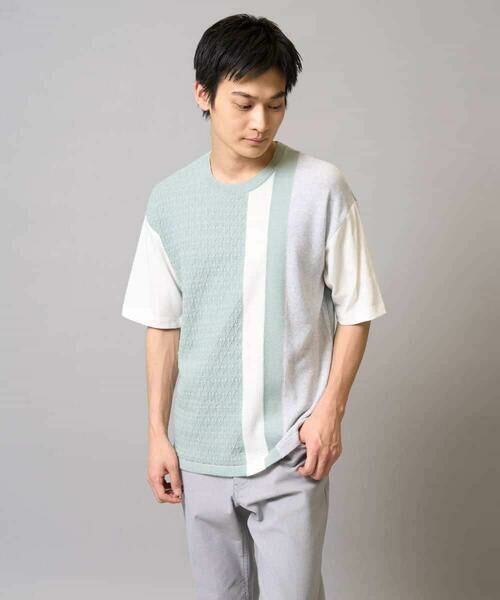 a.v.v / アー・ヴェ・ヴェ カットソー | 【洗濯機で洗える】ニットベスト切替カットソー | 詳細8