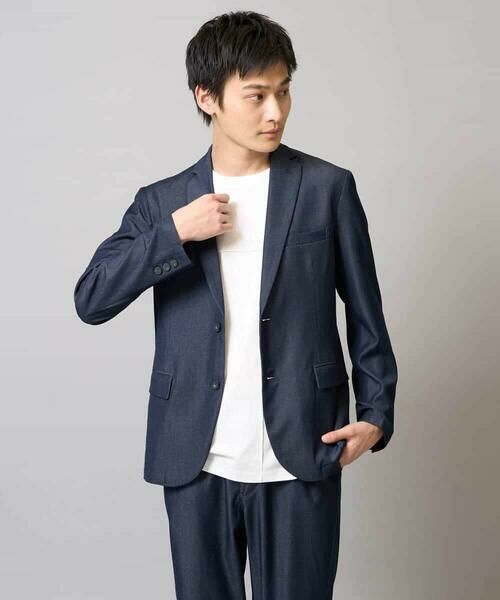 a.v.v / アー・ヴェ・ヴェ テーラードジャケット | 【イージーケア/接触冷感】スマートシャンブレーサマージャケット【ON/OFF兼用】(セットアップ対応） | 詳細20