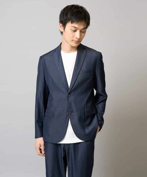 a.v.v / アー・ヴェ・ヴェ テーラードジャケット | 【イージーケア/接触冷感】スマートシャンブレーサマージャケット【ON/OFF兼用】(セットアップ対応） | 詳細21