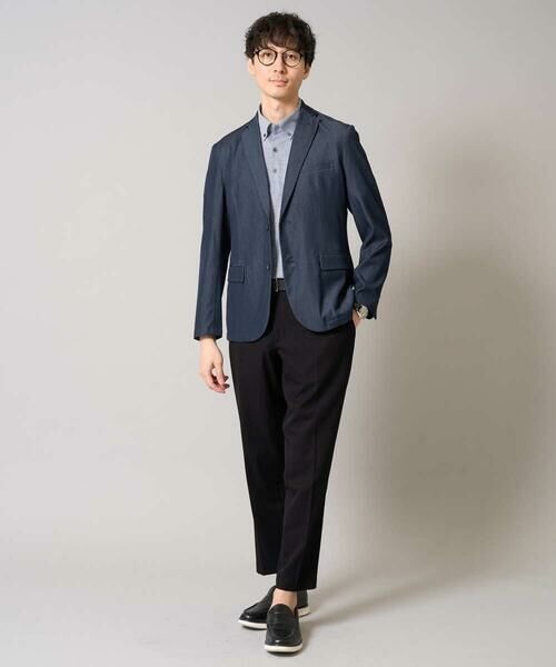 a.v.v / アー・ヴェ・ヴェ テーラードジャケット | 【イージーケア/接触冷感】スマートシャンブレーサマージャケット【ON/OFF兼用】(セットアップ対応） | 詳細5