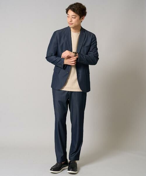 a.v.v / アー・ヴェ・ヴェ テーラードジャケット | 【イージーケア/接触冷感】スマートシャンブレーサマージャケット【ON/OFF兼用】(セットアップ対応） | 詳細8